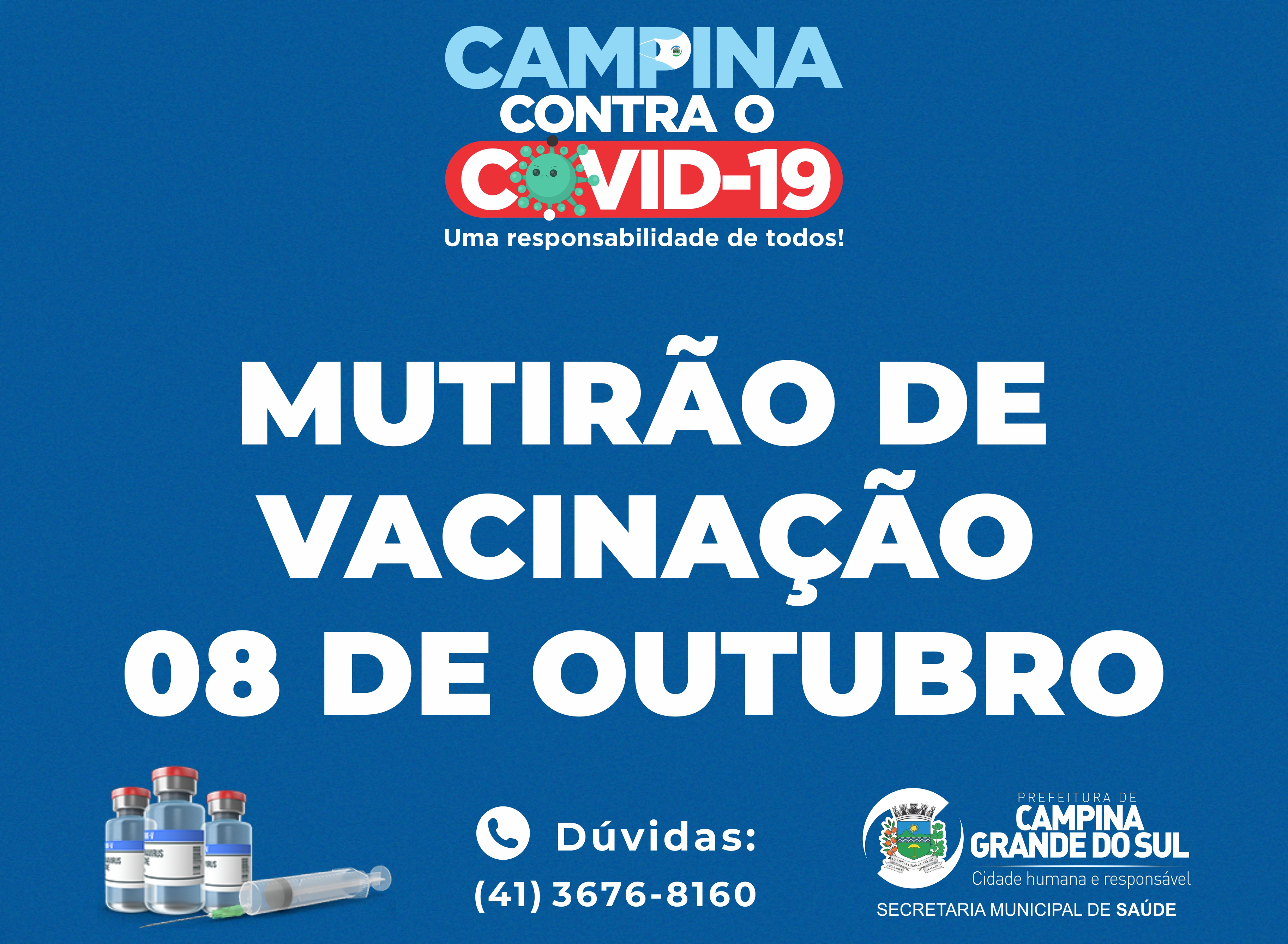 Nesta sexta-feira tem mutirão de vacinação em Campina Grande do Sul